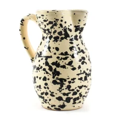 Puglia Black Splatter Ceramic Pitcher