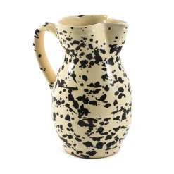 Puglia Black Splatter Ceramic Pitcher