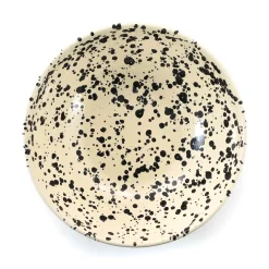 Puglia Black Splatter Large Salad Bowl, 28cm