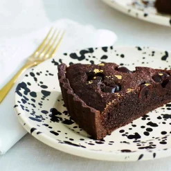 Puglia Black Splatter Side Plate, 19cm