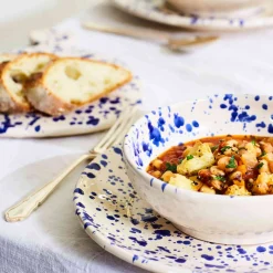 Puglia Blue Splatter Bowl, 19cm