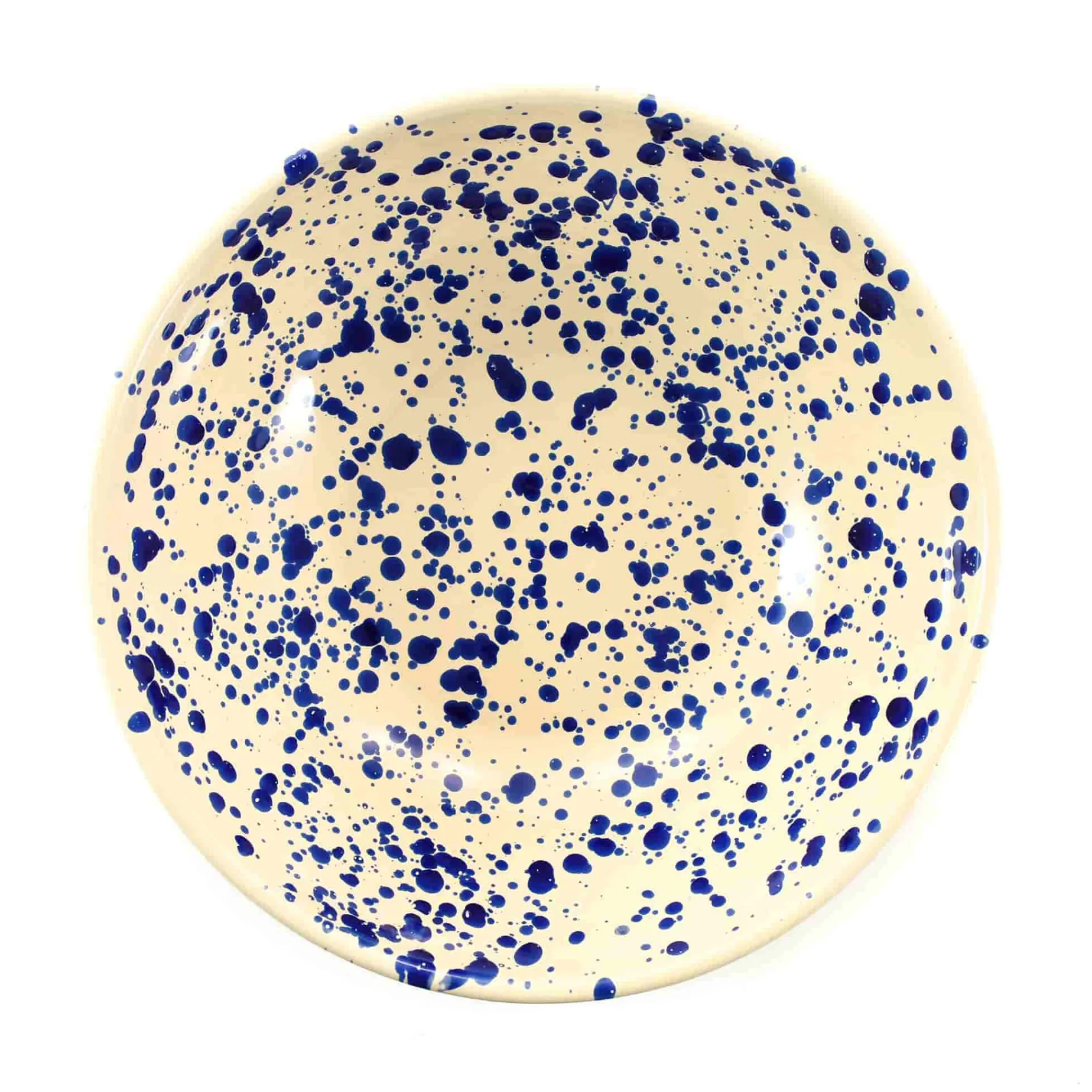 Puglia Blue Splatter Large Salad Bowl, 28cm