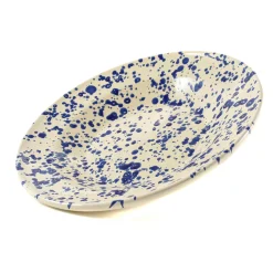 Puglia Blue Splatter Pasta Bowl, 29cm