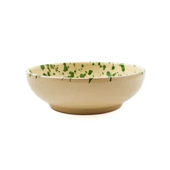 Puglia Green Splatter Bowl, 19cm