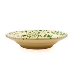 Puglia Green Splatter Pasta Bowl, 29cm