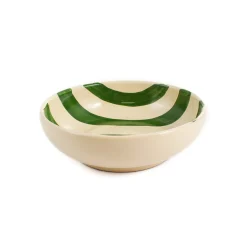 Puglia Green Stripe Bowl, 19cm