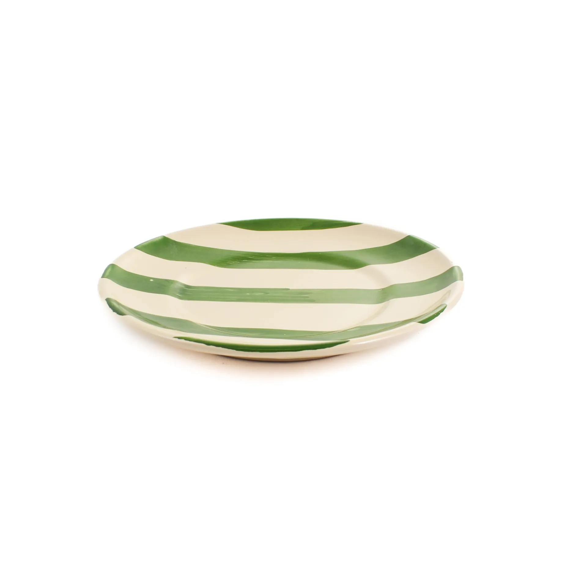 Puglia Green Stripe Side Plate, 19cm