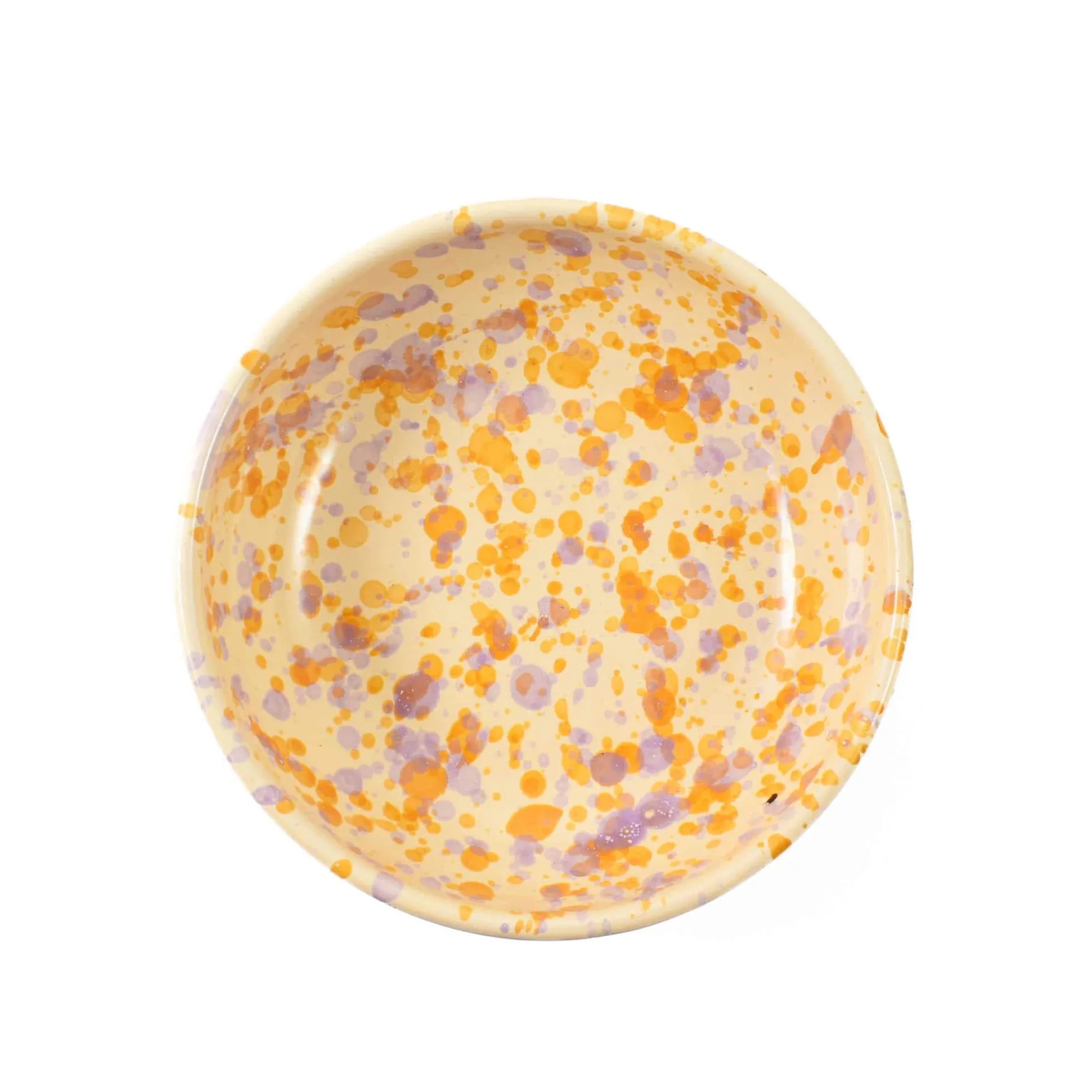 Puglia Lilac and Yellow Splatter Bowl, 19cm