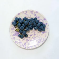 Puglia Lilac Splatter Side Plate, 19cm