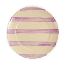 Puglia Lilac Stripe Dinner Plate, 27cm