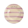 Puglia "Spaghetti Alle Vongole" Lilac Stripe Pasta Bowl, 29cm