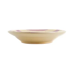 Puglia "Spaghetti Alle Vongole" Lilac Stripe Pasta Bowl, 29cm