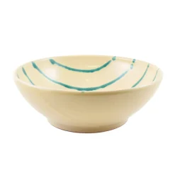Puglia Teal Stripe Pasta Bowl, 28cm