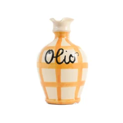 Puglia Yellow Stripe Oil Bottle, 250ml