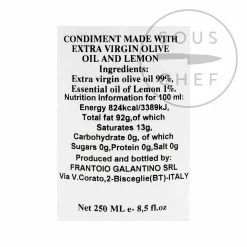 Puglian Olive Oil with Lemon in Terracotta Bottle, 250ml