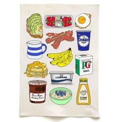 Quite Nice Clothing Breakfast Organic Cotton Tea Towel