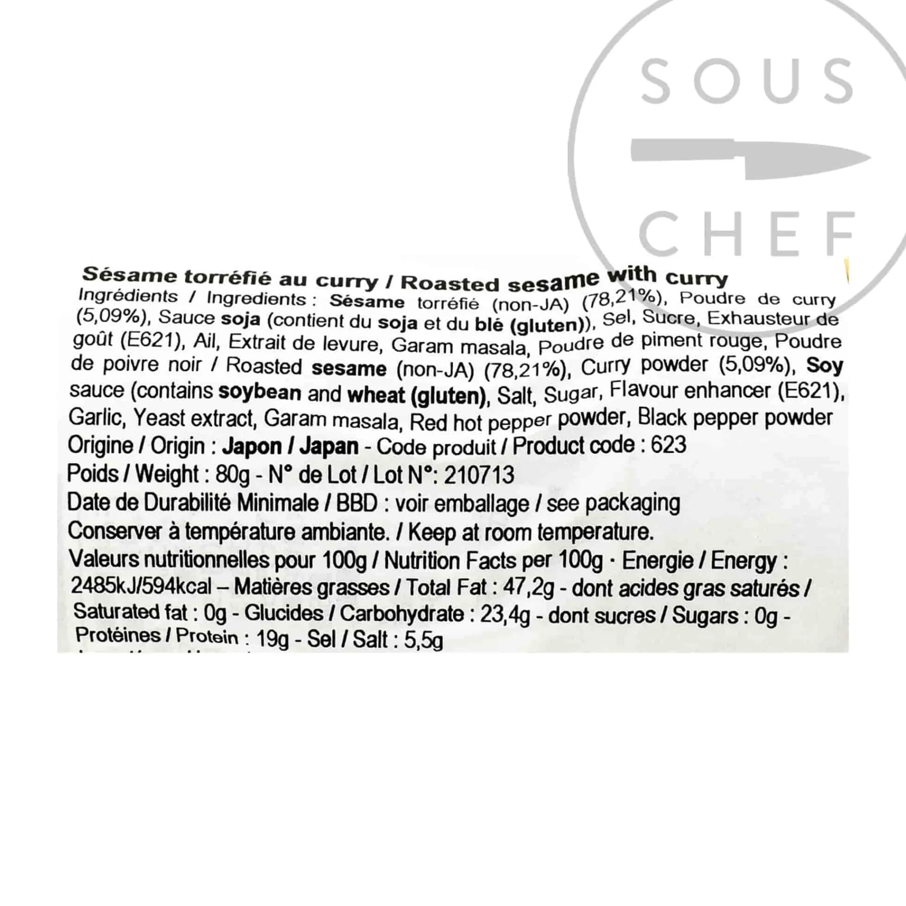 Roasted Sesame Seeds with Curry, 80g