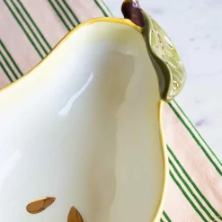 Rockett St George Pear Bowl with Gold Detail, 14x20cm
