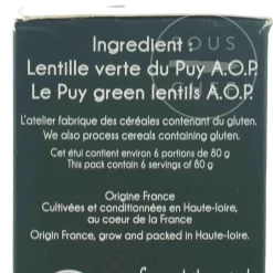 Sabarot AOP Green Puy Lentils, 500g