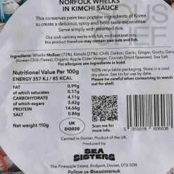 Sea Sisters Tinned Norfolk Whelks in Kimchi Sauce, 110g