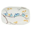 Seikou Porcelain Birds on Branch Rectangular Platter, 32cm