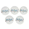 Seikou Porcelain Birds on Branch Garnish Plates, Set of 5, 5.5cm