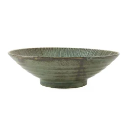 Senkei Shallow Bowl, Green, 24cm