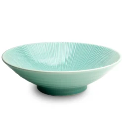 Senkei Shallow Bowl, Turquoise, 24cm