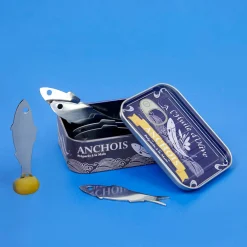 Set of 6 Anchovy Snacking Forks in a Tin
