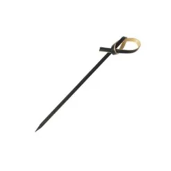 Set of 100 Black Looped Bamboo Skewers