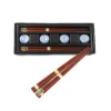 Set of 4 Blue Wave Chopsticks with Rests