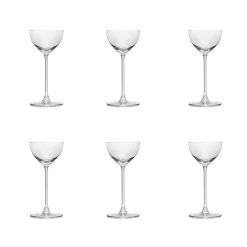 Set of 6 Fine Stemmed Nick & Nora Cocktail Glasses, 155ml