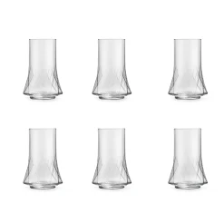 Set of 6 Geometric Glasses, 410ml
