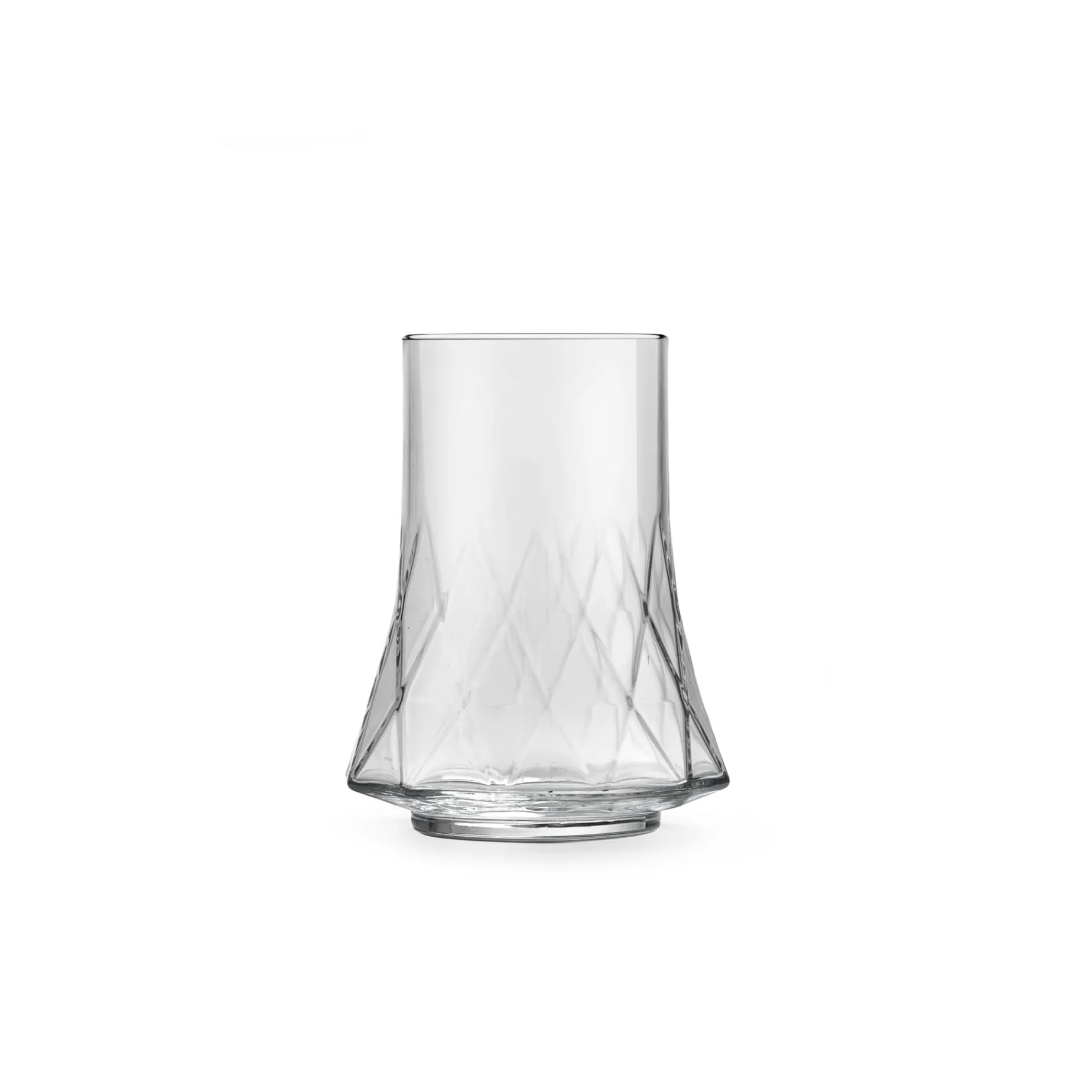 Set of 6 Geometric Highball Glasses, 350ml