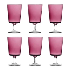 Set of 6 Ichendorf Milano Violet Stemmed Wine Glass