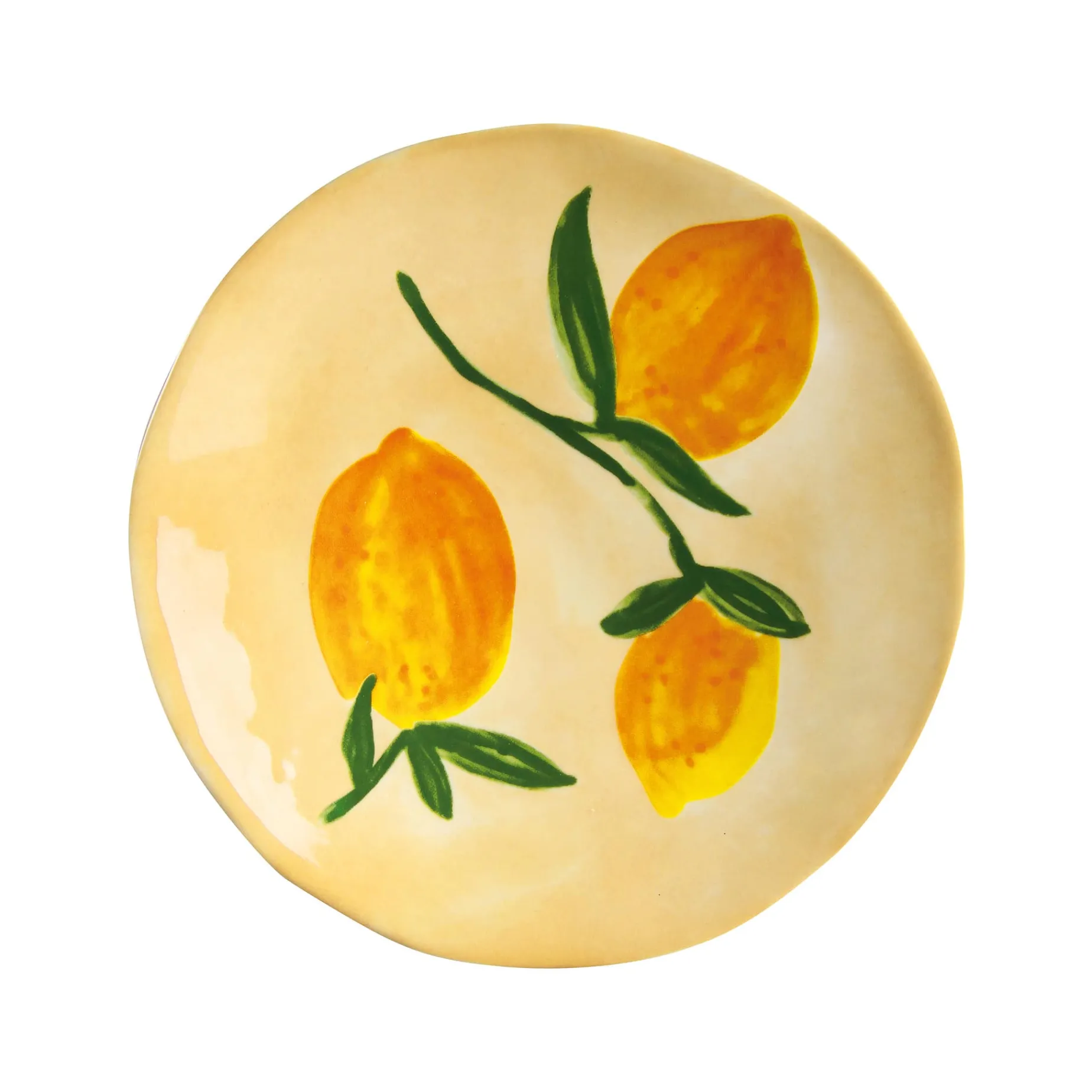 Set of 4 Lemon Side Plates, 16cm