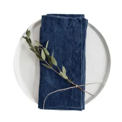 Set of 2 Navy Linen Napkins