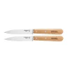 Set of 2 Opinel No 112 Beechwood Handle Paring Knives, 10cm