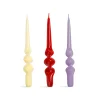 Set of 3 Pink Spiral Candles