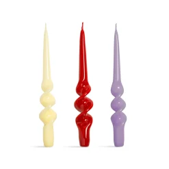Set of 3 Pink Spiral Candles
