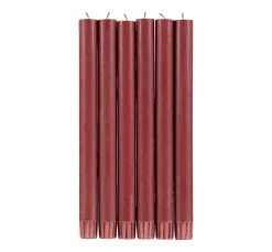 Set of 6 Red Dinner Candles