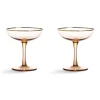 Set of 2 Rose Coupe Glasses