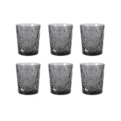 Set of 6 Smoke Hobstar Tumbler, 350ml
