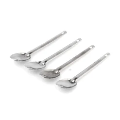 Set of 100 Stainless Steel Canape 3-in-1 Spoons