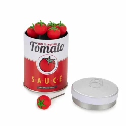 Set of 6 Tomato Cocktail Sticks in a Tin