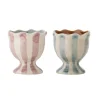 Set of 2 Willa Lilac Stripe Egg Cups