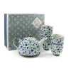 Shizen Blue Japanese Teapot & Teacup Set