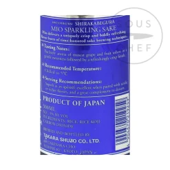 Shochikubai Mio Sparkling Sake, 300ml