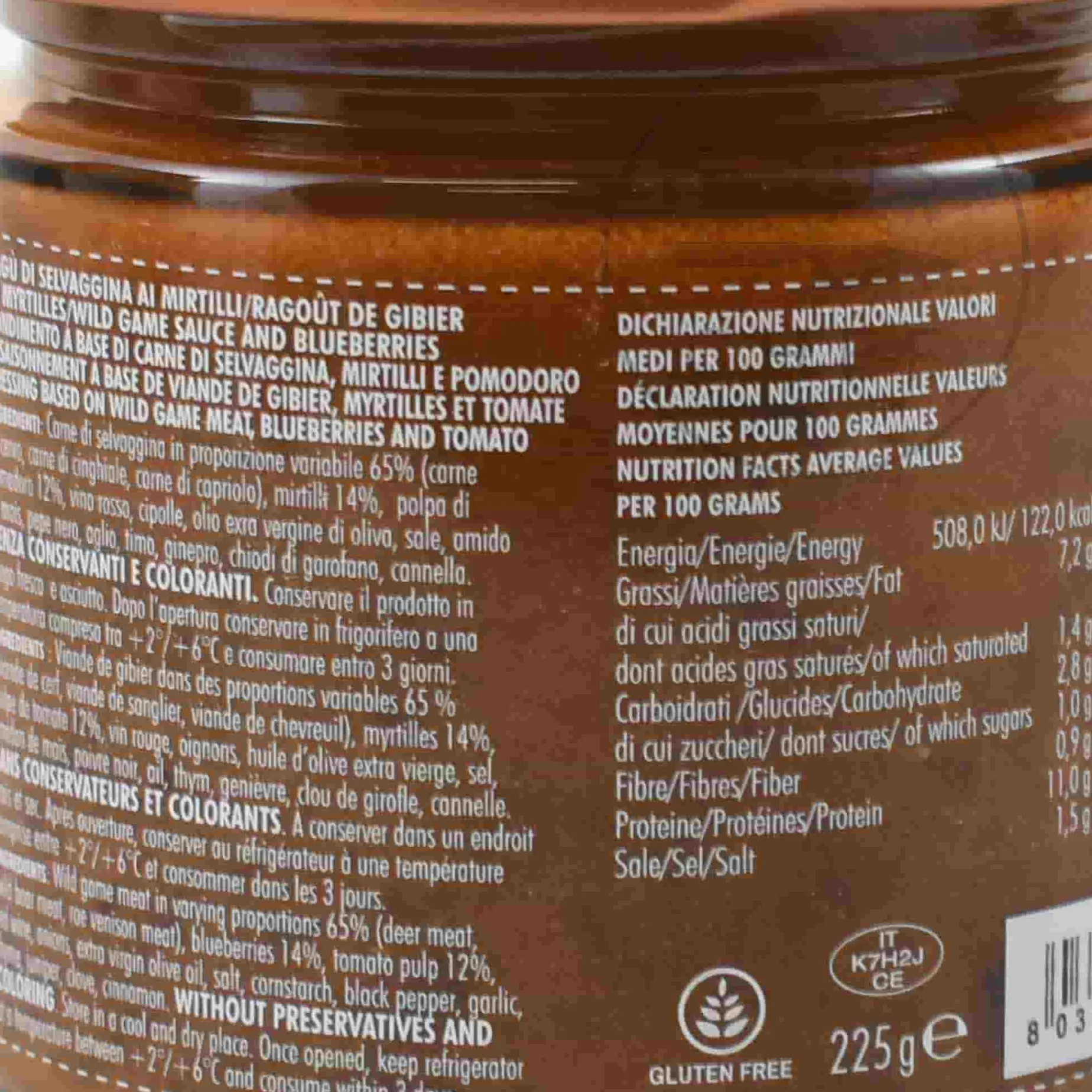 Short Dated Alpenzu Game & Blueberry Ragu, 225g