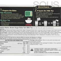 Short Dated Brown Sugar Boba Taro Milk Tea Kit, 3 sets